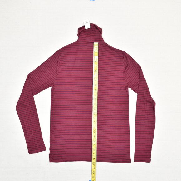 NEW Gap Women's Pullover Sweater Striped Turtleneck Cotton Red Size M - Picture 5 of 8